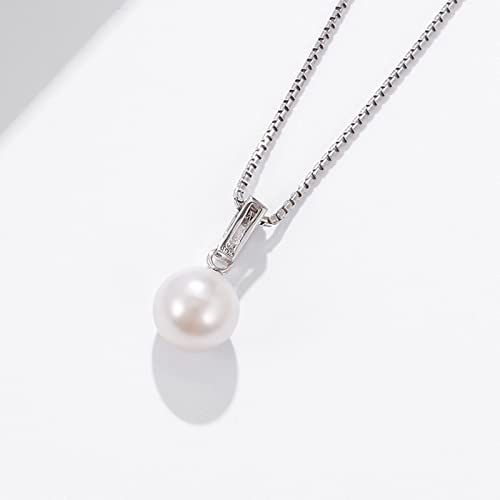 Argent femmes collier de perles géométrique pour un cadeau d'anniversaire