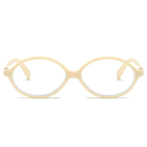 LJCZKA Oval Blue Light Glasses for Women Men Computer Glasses Oval Frame Anti Eyes Strain Headache Unisex for Reading Texting Gaming - Image 2