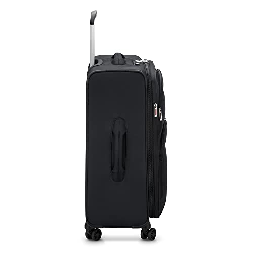 DELSEY Paris Sky Max 2.0 Softside Expandable Luggage with Spinner Wheels, Black, Checked-Large, 28 Inch, Sky Max 2.0 Softside Expandable Luggage with Spinner Wheels by DELSEY PARIS - Image 3