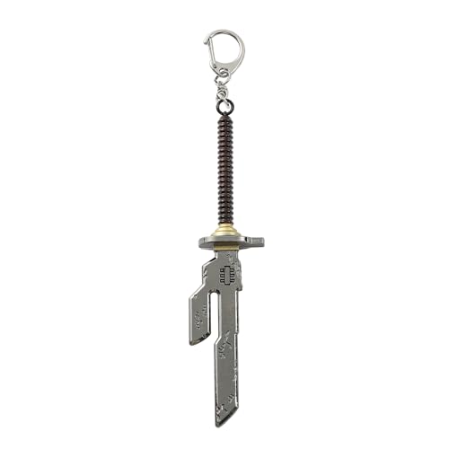 RAINDEWLL JJK Fushiguro Toji Keychain-Inverted Spear of Heaven Sword and Spear Keychain-Anime Prop Jewelry for Women Men Grey