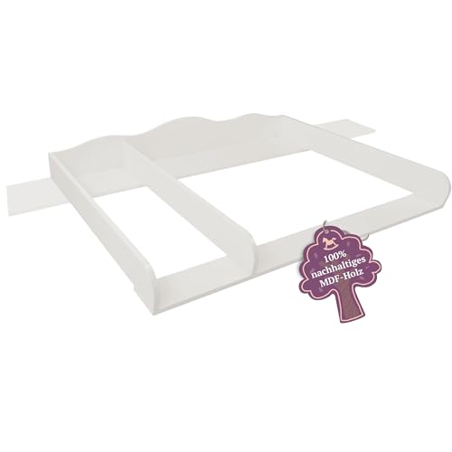 Puckdaddy Noah | Wickelaufsatz für IKEA Hemnes Kommode u.Ä. | 160x80x15cm | Wickelauflage mit Blende und Trennfach | DIY Wickeltisch Organizer inkl. Montagematerial zur Wandmontage