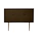 DUÉRMETE ONLINE Testiera Premium Imbottita Modello Milano, con Gambe, Rivestita in Similpelle di Alta Gamma, Legno Pelle Sintetica, Marrone, 90 x 60 cm (Cama 80)