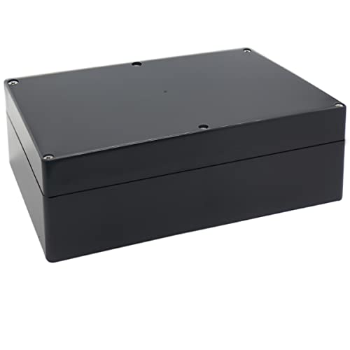 Image of Watertight Junction Box, IP67 Waterproof Project Box Durable ABS Plastic Electronic Enclosure Case for DIY Electrical Project Black 10.35 inch x 7.17 inch x 3.74 inch(263 x 182 x 95 mm)