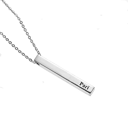 Image of Pari Cursive Gold & Silver Name Pendant Necklace, Best Jewelry Gift for Girls.