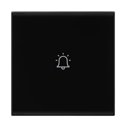 Image of Legrand Lyncus 6A 2M Touch Bell Push Switch | PMMA Mechanism, Electronic Enclosure, Polycarbonate | Suited for Office, Hotel, Residence (Pack of 1, Black)