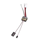 GALPADA Gebürsteter Esc Regler mit Rückwärtsfunktion für Rc Auto Lkw Boot Bec Ausgang Langlebiges Hartplastikgehäuse und Rückwärtssteuerung Kompatibel mit Nimh und Lithium Batterien