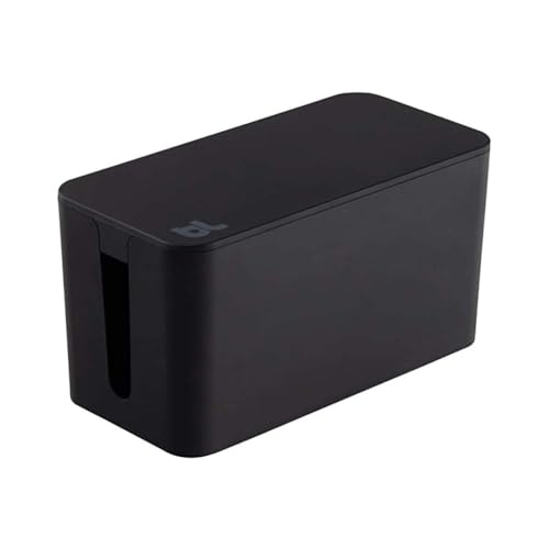 BlueLounge Cablebox Mini CBM BL EU   Caja organizadora de cables, 23,5 x 11,43 x 12,7 cm, Negro
