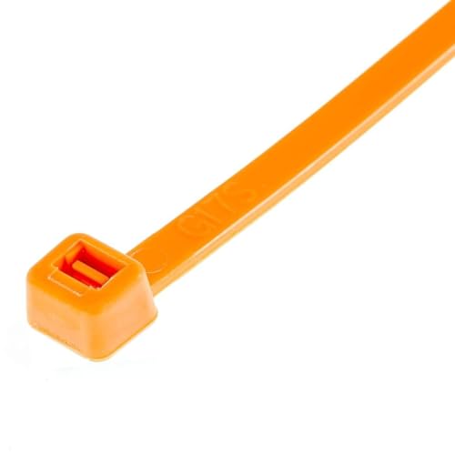 Image of GTSE 12 Inch Orange Zip Ties, 100 Pack, 50lb Strength, UV Resistant Long Nylon Cable Ties, Self-Locking 12 inch Tie Wraps