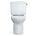 TOTO Drake Two-Piece Elongated 1.28 GPF Universal Height TORNADO FLUSH Toilet with CEFIONTECT and Right-Hand Trip Lever, Cotton White - CST776CEFRG#01