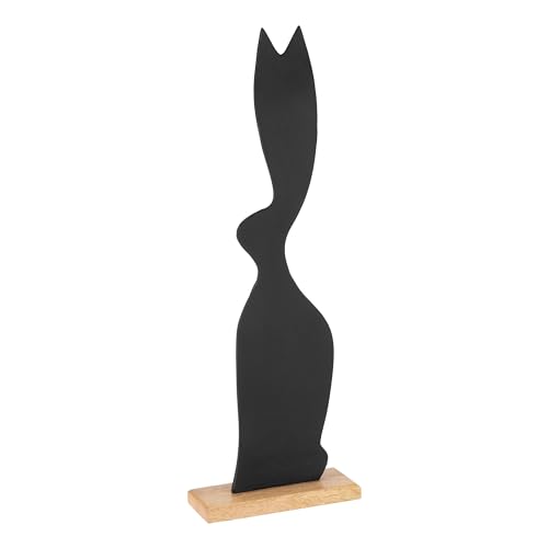 EGLO LIVING Osterdeko Hase Amoatsy, große Deko Figur Ostern Frühling, Frühlingsdeko Osterhase, Osterfigur aus Holz und Aluminium, 55 cm