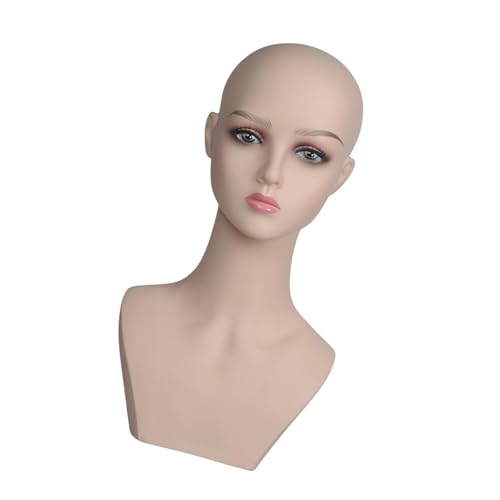 Mannequin tête femme résistant en PVC pour exposer des colliers