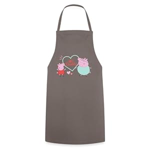 Spreadshirt Peppa Pig Daddy Kochschürze Grau