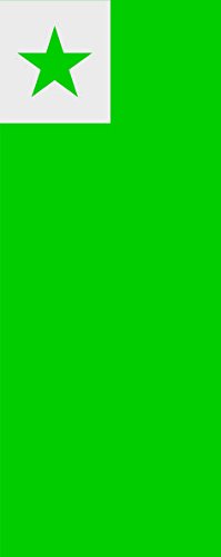 Drapeau de l'Esperanto U24 pavillon vertical 120 x 300 cm pour décoration de mât
