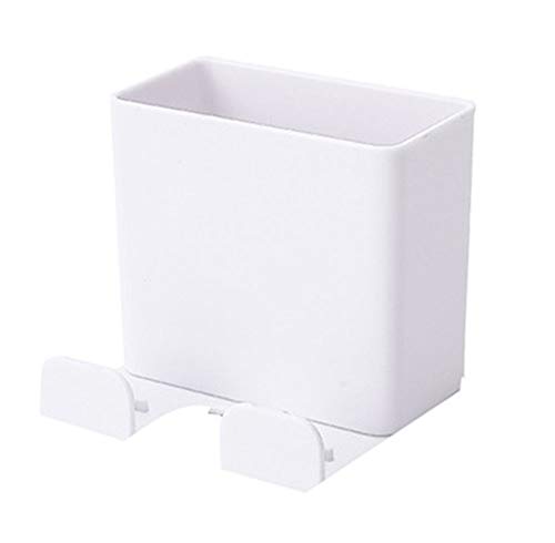 LuoCoCo - Caja de almacenamiento con mando a distancia para pared, soporte de teléfono móvil, soporte para teléfono móvil, caja multimedia, para soporte de carga de teléfono, aire acondicionado, TV,