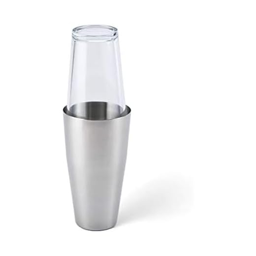 Houdini Boston Cocktail Shaker, 24 Ounce, Stainless Steel/Glass