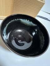 Amazon.co.jp: ・長期保管品・本願寺 銘滴翠黒茶碗 抹茶碗 茶器 茶道具