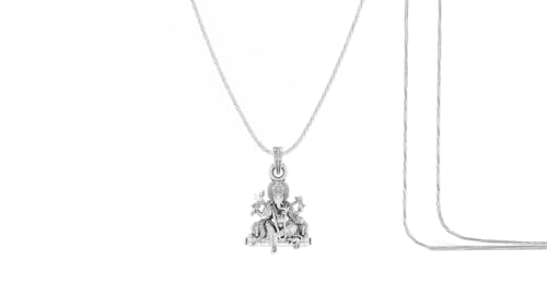 Médaillon en argent de pureté 92,5 % avec sa chaîne en maille corde mpsr7068-1
