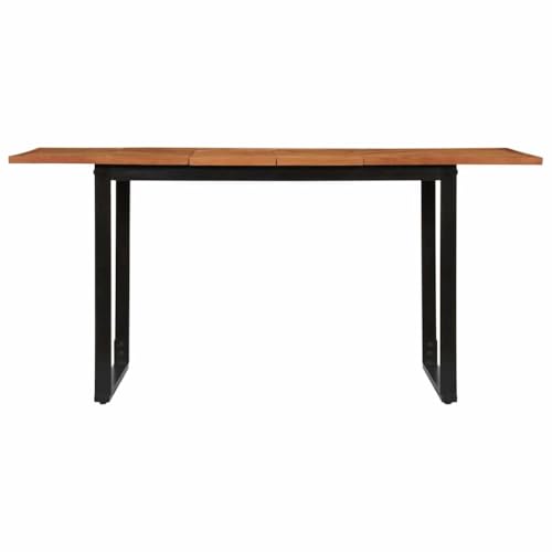 Table à manger rectangulaire en bois massif de cuisine 160cm