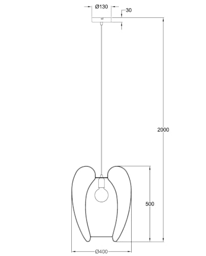Suspension industrielle moderne blanche e27 en métal durable - 3