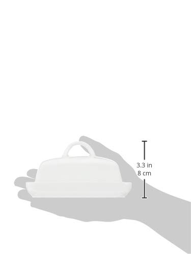 axentia Portaburro in porcellana con coperchio - Burriera rettangolare per conservare il burro o da servizio a tavola - Contenitore per burro da 250 g - immagine 4