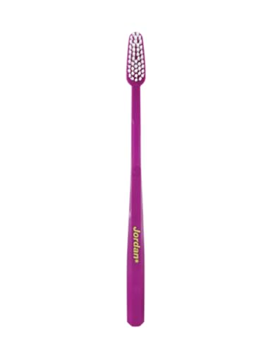 Image of Jordan Manual Toothbrush Soft Bristles BPA Free Ergonomic Design Imported Brush gentle to Teeth & Gums For Adults & Youths (Assorted colour) (Pack Of 12)