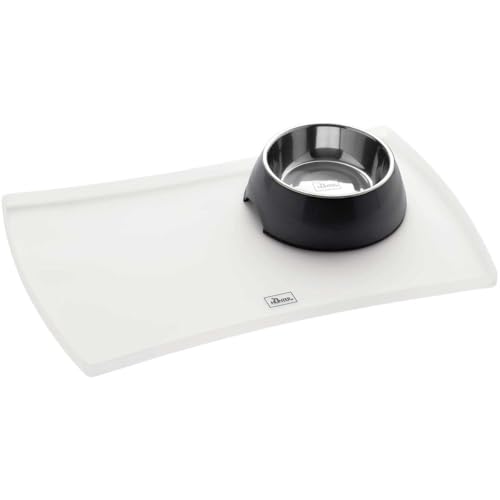 HUNTER Napfunterlage SELECTION, zum Bodenschutz, lebensmittelgeeignetes Silikon, erhöhter Rand, flexibel & formstabil, rutschemmend, pflegeleicht, Farbe: transparent, Größe: M