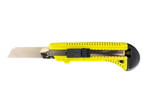 Image of Jon Bhandari Tools 18mm Snap-Off Cutter Knife with 5 Blades - Multipurpose Utility Knife for Paper, Plastic, Cardboard, Crafts & DIY - Lightweight, Sharp Blade, Non-Slip Grip for Precise Cutting