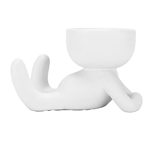 Maceta suculenta de flores, maceta especial en forma de humano, artesanías, personalidad, decoración del hogar, regalo para muebles del hogar