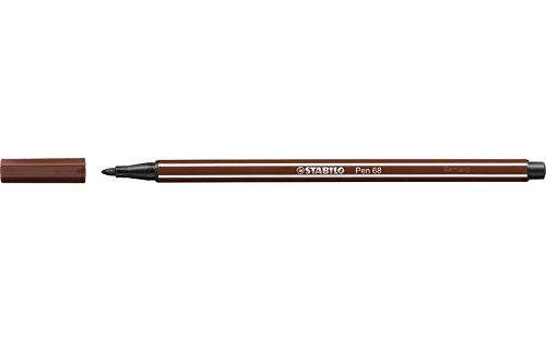 STABILO Pen 68 Fasermaler – 1,0 Mm Strich, Braun, Wasserbasierte Tinte