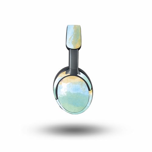 Image of MightySkins Glossy Glitter Skin Compatible with Bose QuietComfort Ultra - Watercolor White | Protective, Durable High-Gloss Glitter Finish | Easy to Apply
