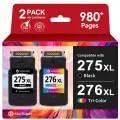 EaseFusion 275XL 276XL Replacement for Canon Ink 275 and 276 PG-275 CL-276 Black Color Ink Cartridges Combo Pack Compatible with PIXMA TS3522 TR4720 TR4700 TS3722 TS3500 TR4722 TS3720 TS3520 Printers