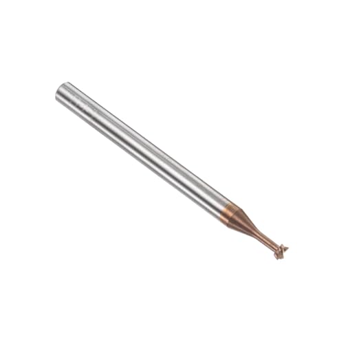 Image of HARFINGTON T Slot End Mill Milling Cutter 3mm Cutting 1mm Depth 4mm Shank Solid Carbide Titanium Coated 4 Flutes for Stainless Steel Alloy