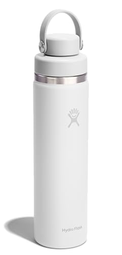 Image of Hydro Flask Water Bottle - Insulated Stainless Steel - Wide Mouth Flex Chug Lid, Non Spill, Leakproof in 24 Oz Tonal White