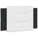 Generico Cuscino Testiera Zadar Nero e Bianco 90 cm in Similpelle,Mobili,Letti e Accessori,Testiere e controtestiere,Bianco,1.4 kg,374841