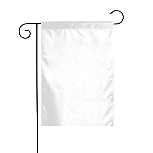 ZOLRITH Custom Garden Flag for Outdoor Double Sided Design Your Own 12 x 18 Inch Personalized Flags with Photo Logo Text Yard Banner for Outside Lawn Patio Decorating 1PC Plain White