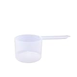 Cuchara medidora de plástico, 6 cucharadas (90 cc | 3/8 taza | 3 onzas | 90 ml) cucharas de mango largo para polvos y gránulos, café, alimentos para mascotas, granos, proteínas, especias y otros