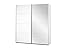 Rauch Möbel Caracas Schrank Kleiderschrank Schwebetürenschrank Weiß mit Spiegel 2-türig inkl. Zubehörpaket Premium 6 Einlegeböden, 2 Kleiderstangen, 1 Hakenleiste, Türdämpfer-Set, BxHxT 181x210x62 cm
