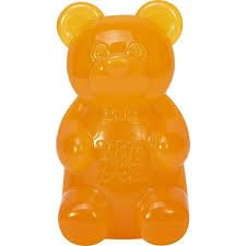 Schylling NeeDoh Gummy Bear - Sensory Fidget Toy with Jelly-Like Filling - 3.5" Tall - Orange (Pack of 1)
