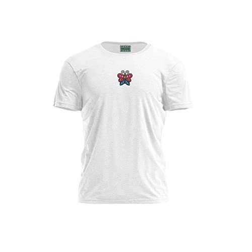 T-Shirt Blanc Homme Butswi-101451 col rond en taille L