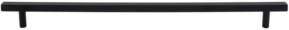 Jeffrey Alexander 18" Center-to-Center Matte Black Square Dominique Appliance Handle