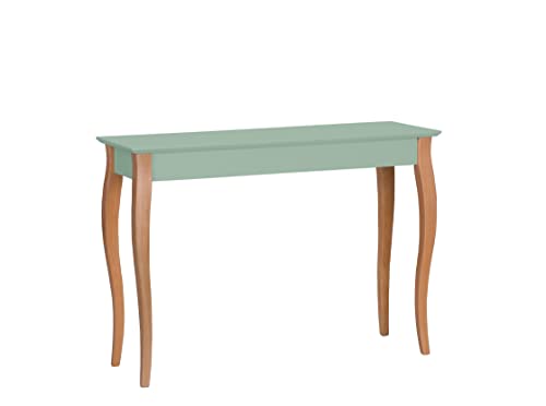 LILLO Table console avec pieds décapotables 105 x 35 cm | Bois massif de FSC, Facilité de montage | Vert sauge