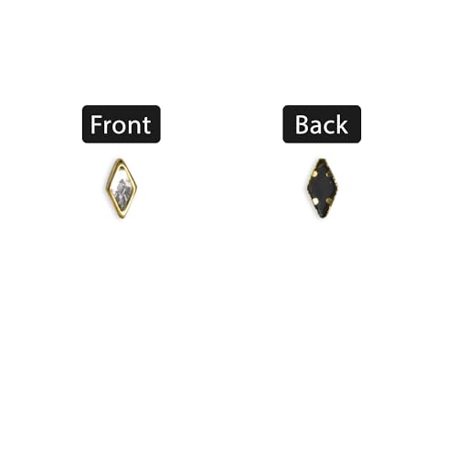 Embroiderymaterial Raw Material Flat Glue On Kundan Stones Beads For Craft,Jewellery Making,Bangles Work,Maggam Work Material,Stones For Embroidery Work,Aari Work (Diamond Shape-5X8MM,500 Pieces),Gold