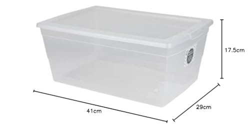 Urban living SUZIE AUFBEWAHRUNGSBOX AUS KUNSTSTOFF 15L MIT CLIPDECKEL 41X29XH17,5CM