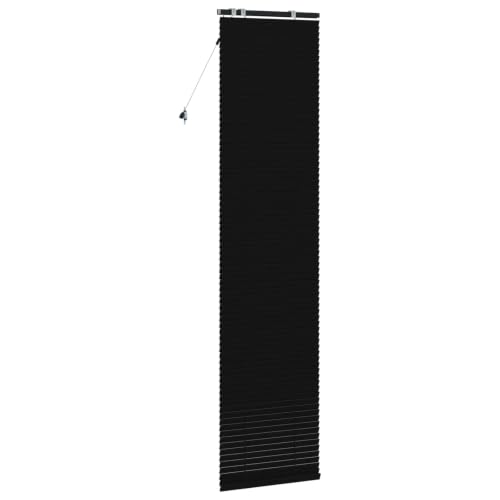 Persiana de madera negra 65x250cm regulable para ventanas interiores 5