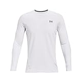 Under Armour mens ColdGear Armour Fitted Crew , White (100)/Black , Medium