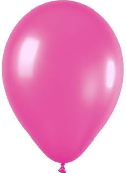 25 x 12 inch Fuchsia Metallic Wedding Balloons