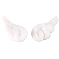 DECORATIVE DESIGN: Charming wing-shaped brooch features a whimsical plush construction with elegant spiral detailing in pristine white VERSATILE ACCESSORY: Perfect for adorning clothing, bags, hats, or scarves to add a touch of playful elegance to an...