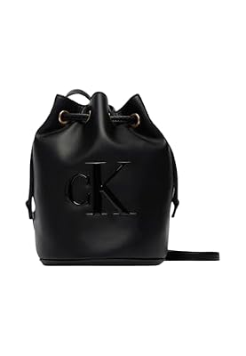 Calvin Klein Donna Borsa A Tracolla LV04F3640G Poliuretano Nero Taglia Unica