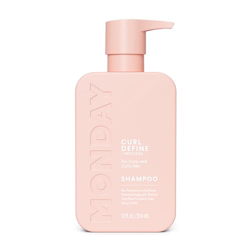 MONDAY HAIRCARE CURL DEFINE Shampoo with Peptides, Coconut Oil & Provitamin B5 for Curls of All Types 354 mL