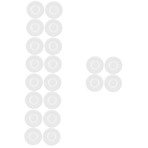 Cabilock 20pcs Food-grade Silicone Cup Covers Straw Hole Reusable Round Lids for Easy Airtight Seal Drink Transparent Design Fit for All Cup